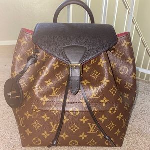 Authentic Louis Vuitton Montsouris PM Mongram/Noir
